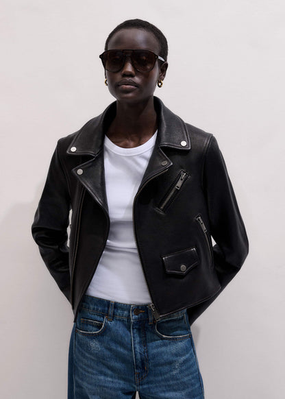 ME+EM Black Perfect Little Biker Jacket