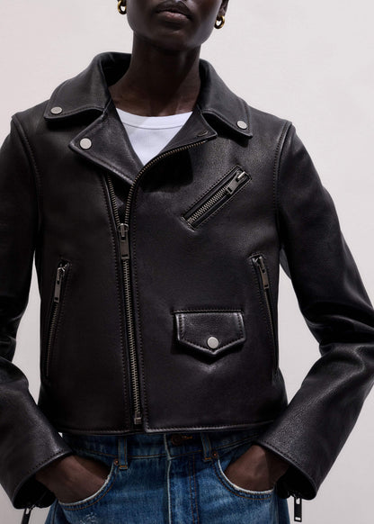 ME+EM Black Perfect Little Biker Jacket