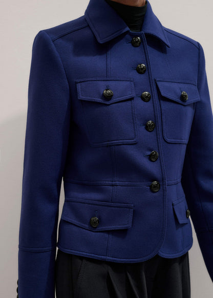 ME+EM Blue Fitted Military Jacket