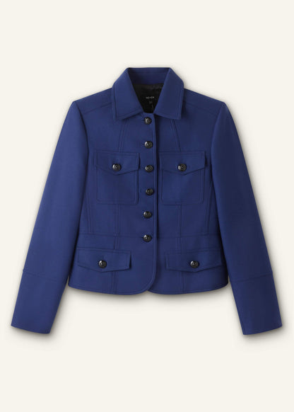 ME+EM Blue Fitted Military Jacket