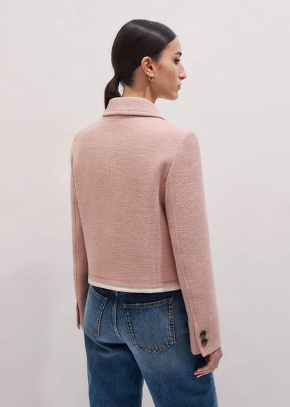ME+EM Pink Straight Crop Jacket