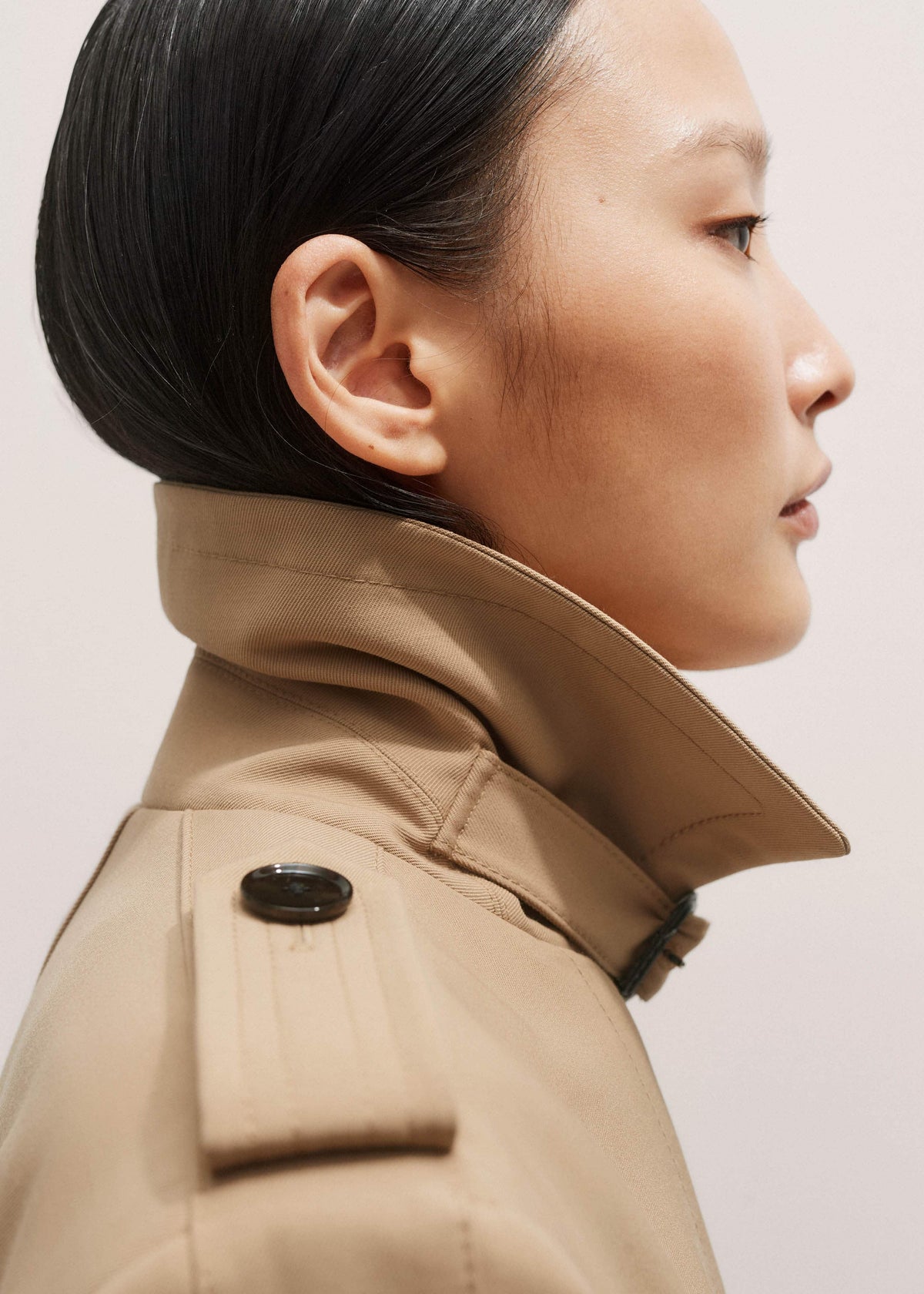 ME+EM Brown Relaxed Shoulder Trench Coat