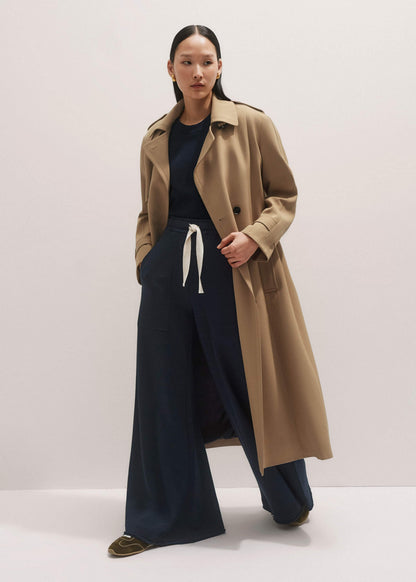ME+EM Brown Relaxed Shoulder Trench Coat