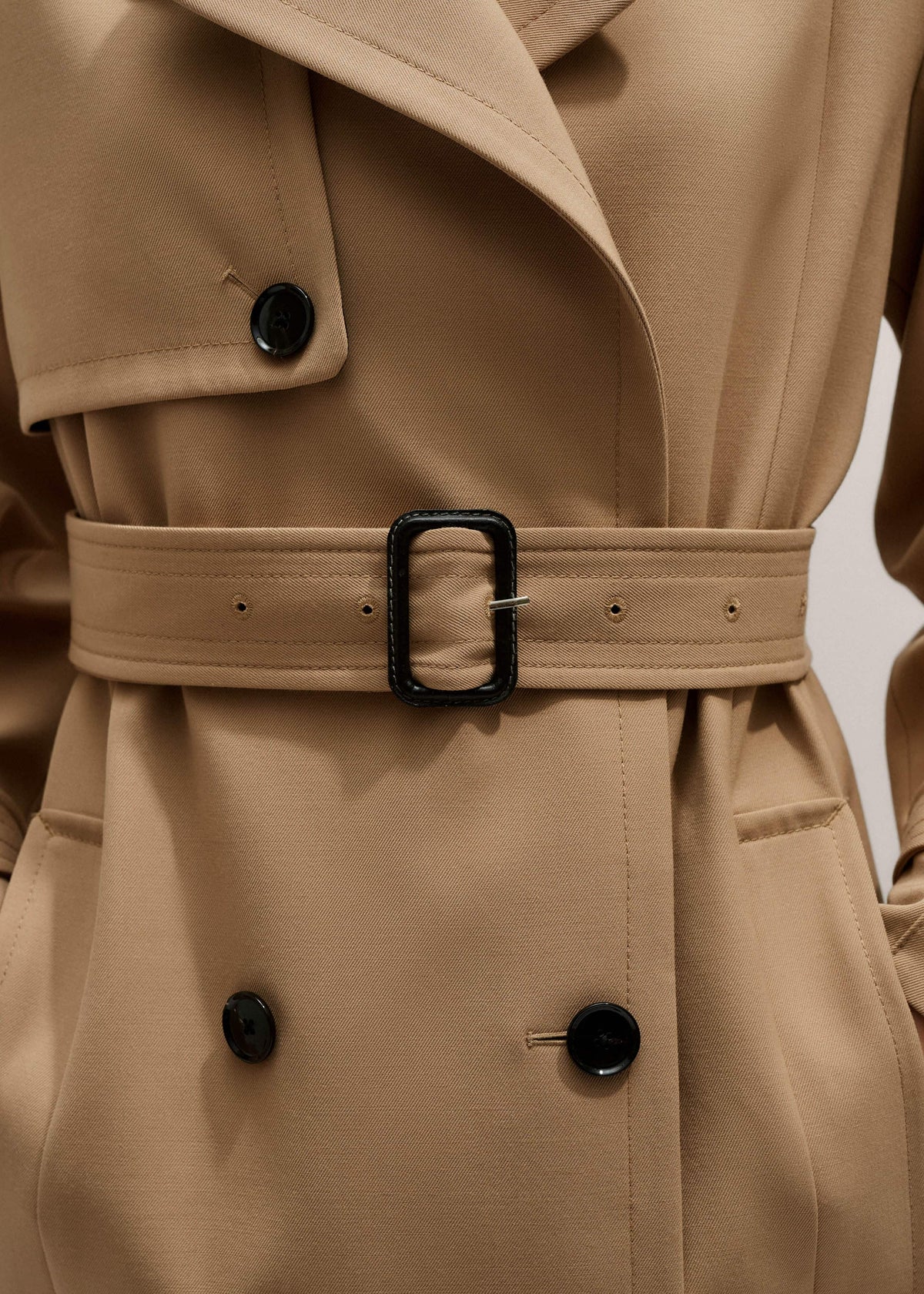 ME+EM Brown Relaxed Shoulder Trench Coat