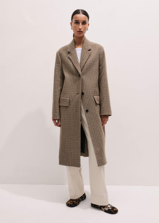 ME+EM Brown Heritage Wool Coat