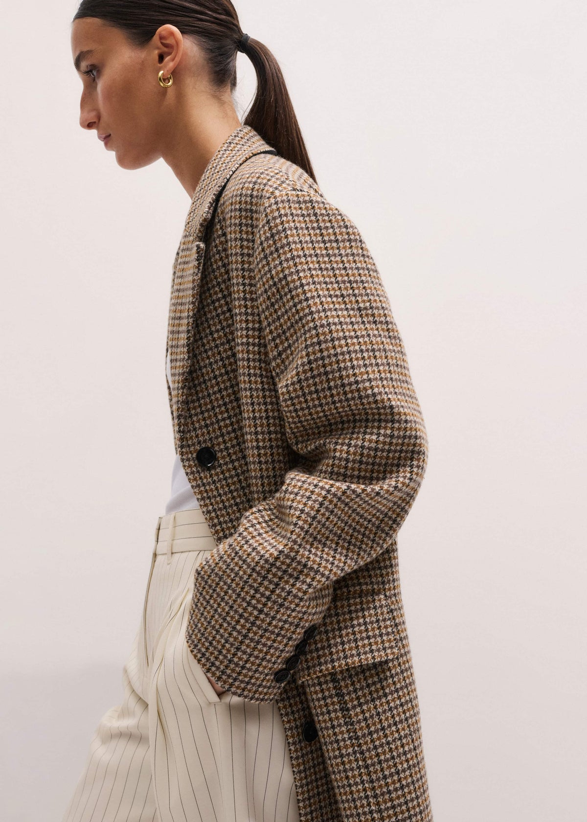 ME+EM Brown Heritage Wool Coat