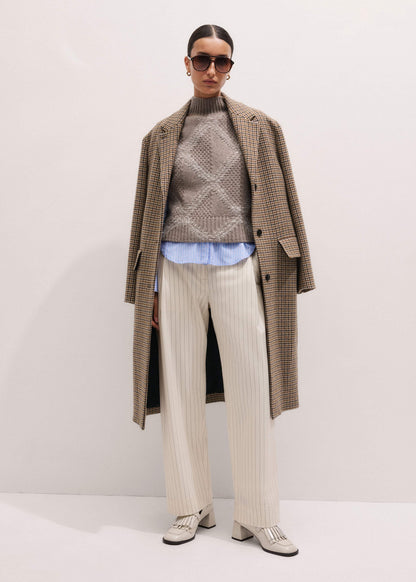 ME+EM Brown Heritage Wool Coat
