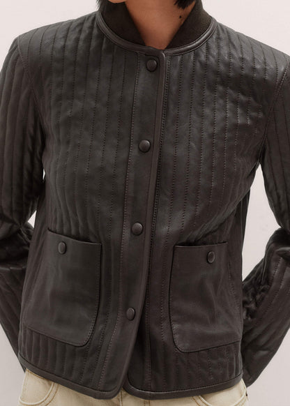 ME+EM Brown Quilted Weekend Jacket