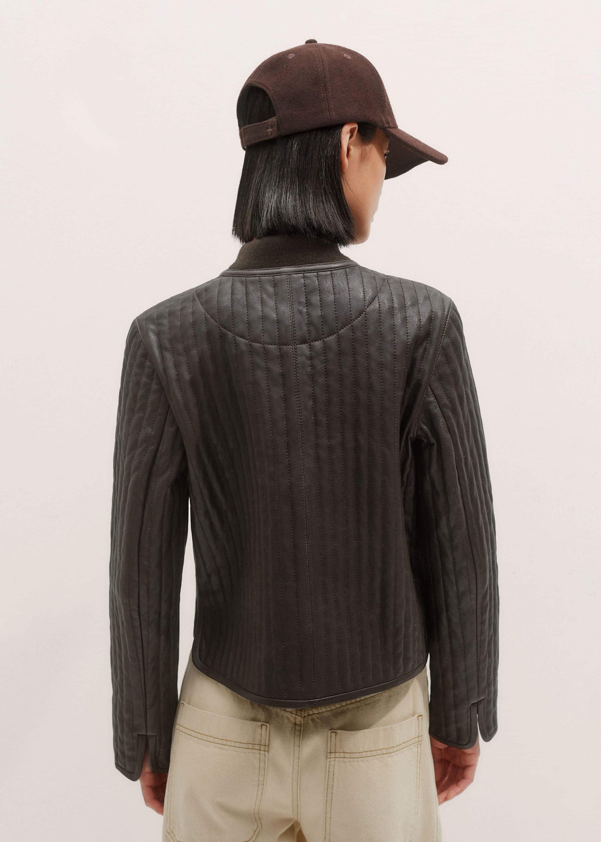ME+EM Brown Quilted Weekend Jacket