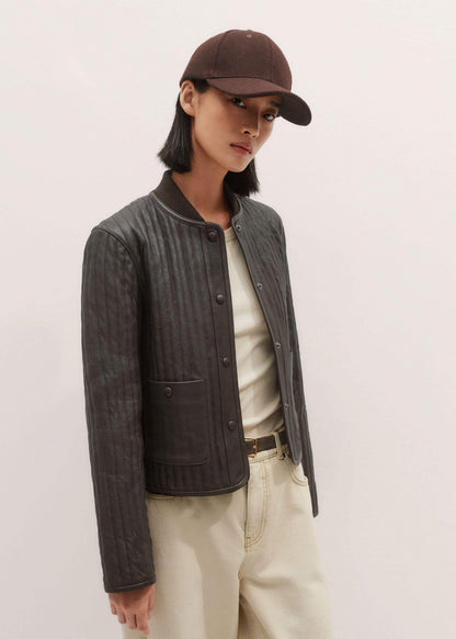 ME+EM Brown Quilted Weekend Jacket