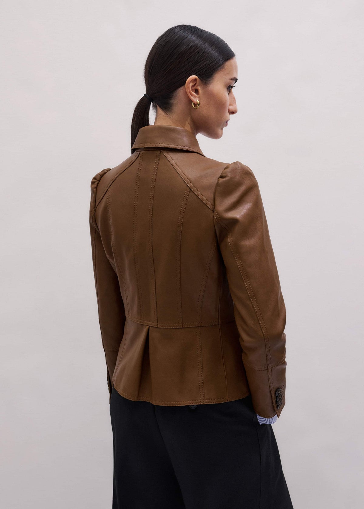 ME+EM Brown Slim Fit Feminine Utility Jacket