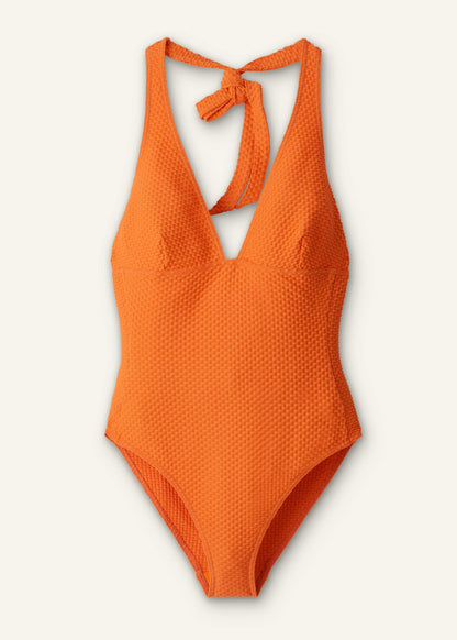 ME+EM Orange Halterneck Swimsuit