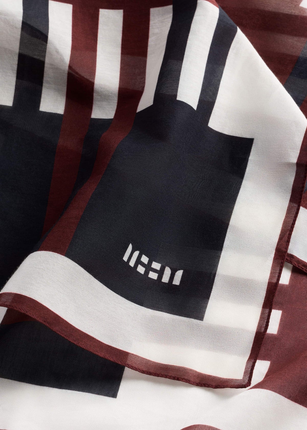 ME+EM Cinnamon Brown Stripe Summer Scarf