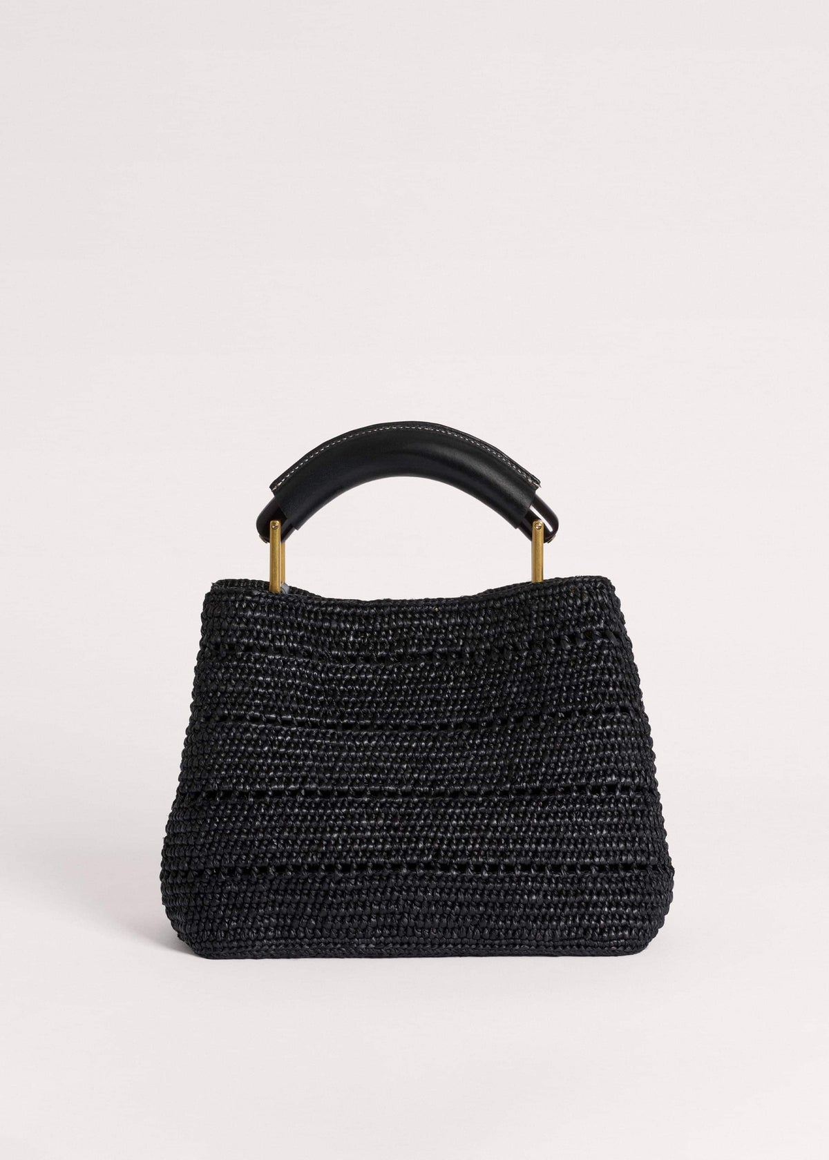 ME+EM Black Raffia Mini Day Bag