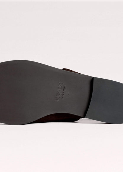 ME+EM Brown Asymmetric Toe Loop Sandal