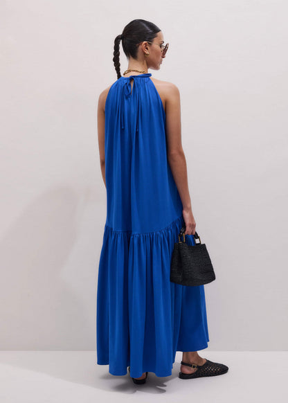 ME+EM Blue Halterneck Maxi Dress