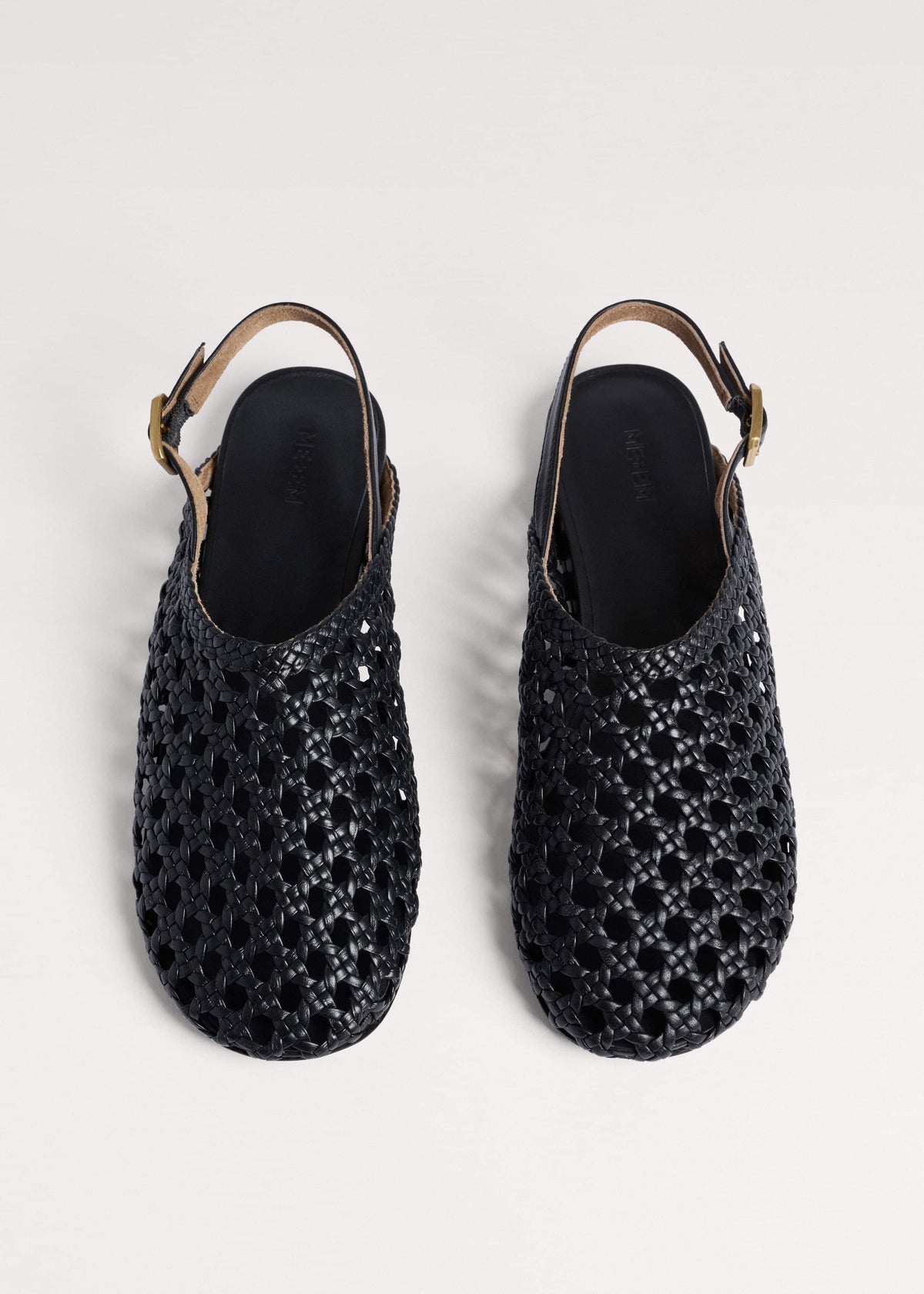 ME+EM Black Woven Slingback Shoe