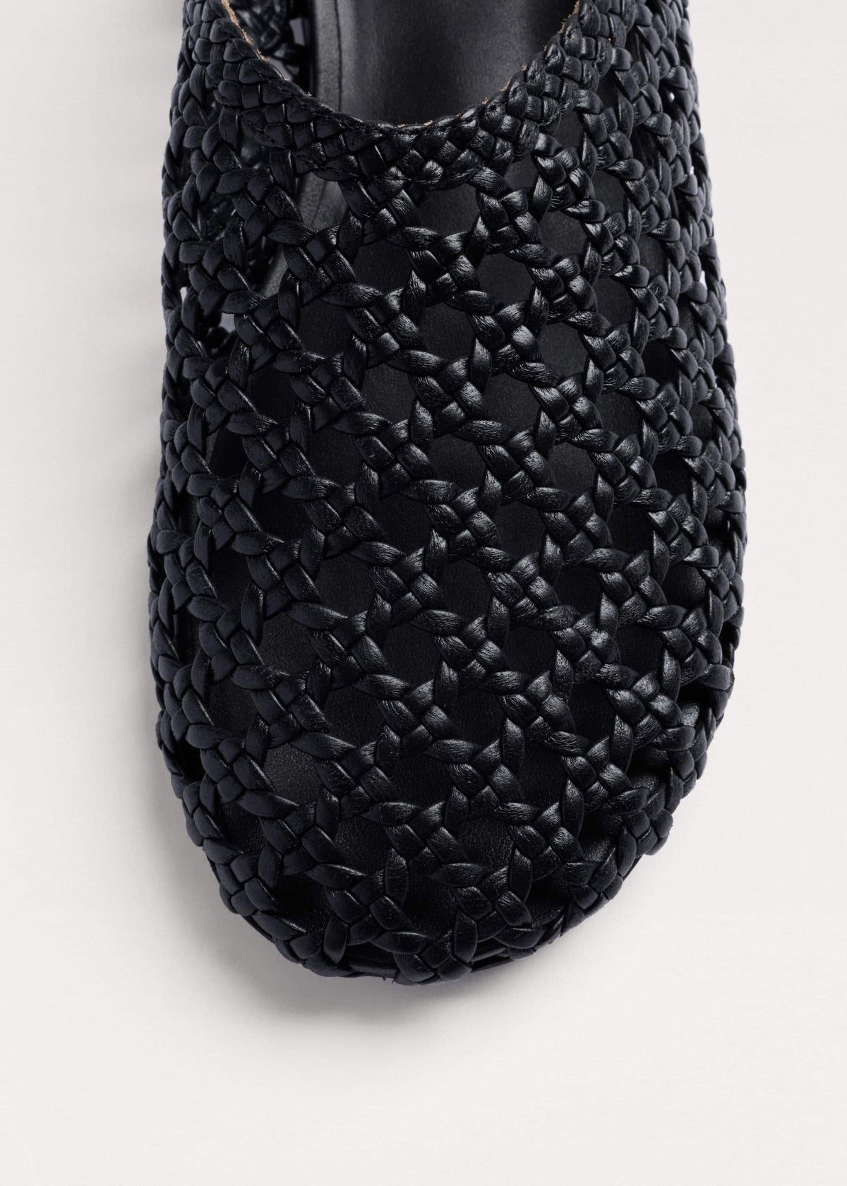 ME+EM Black Woven Slingback Shoe