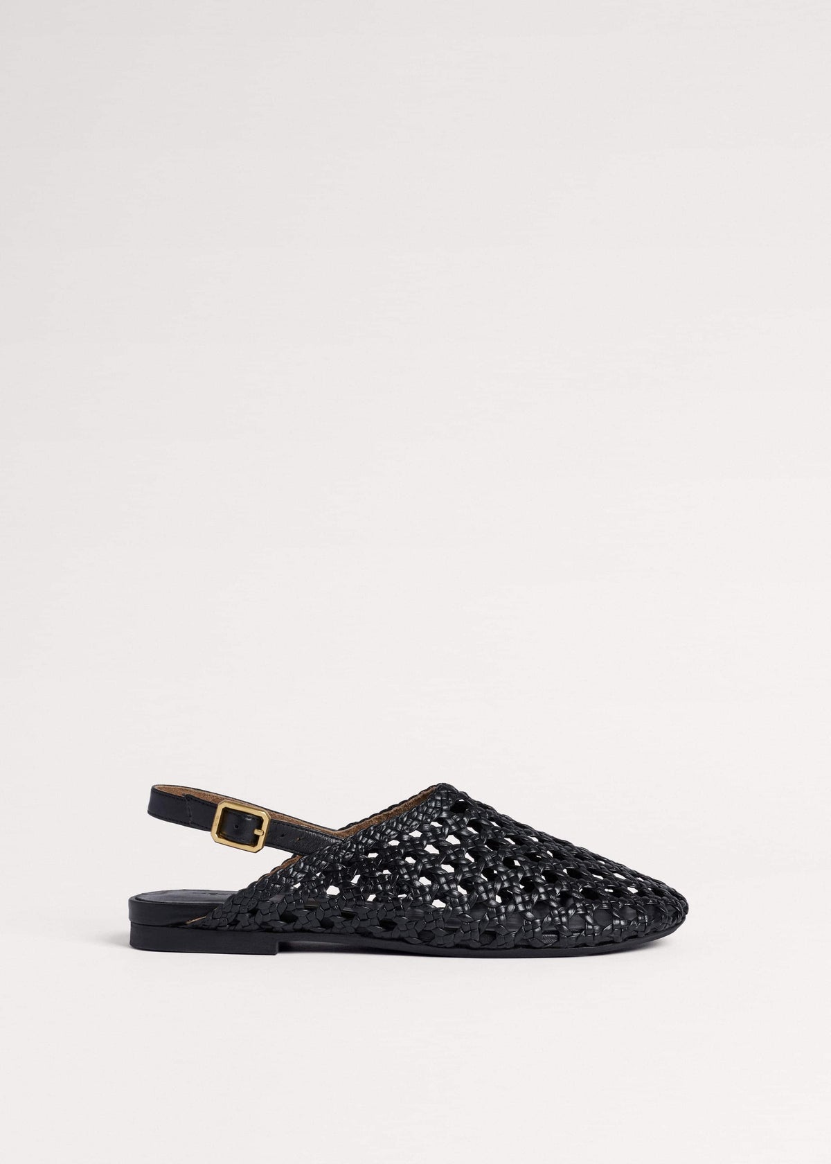 ME+EM Black Woven Slingback Shoe