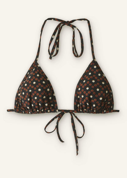 ME+EM Cinnamon Brown Triangle Bikini Top