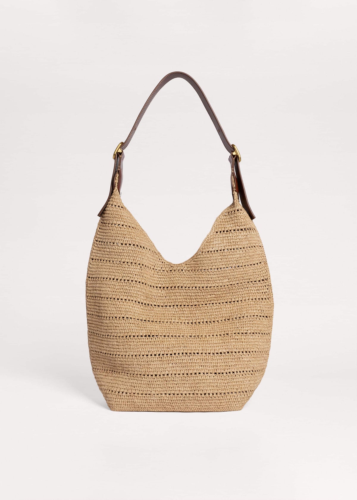 ME+EM Tan Raffia Carry All Summer Bag