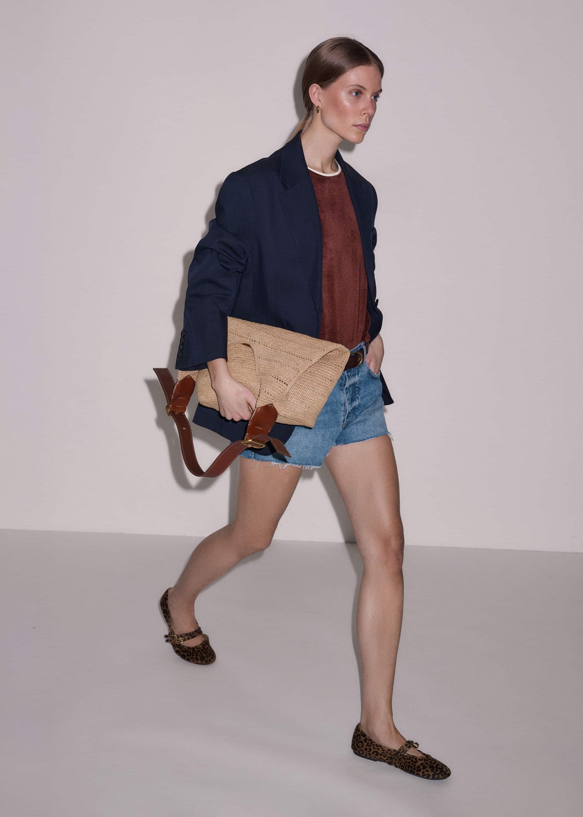 ME+EM Tan Raffia Carry All Summer Bag