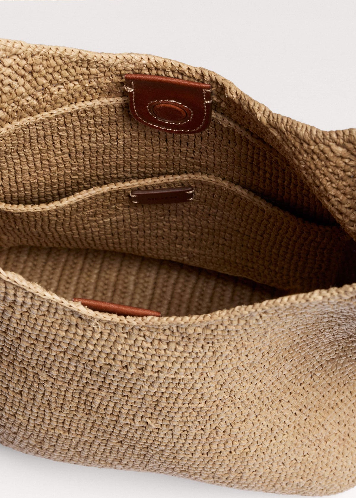 ME+EM Tan Raffia Carry All Summer Bag