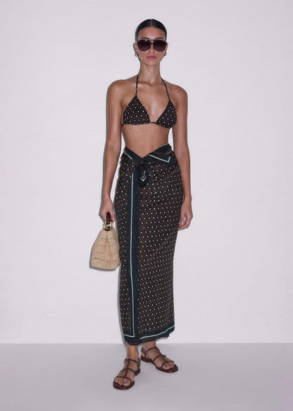 ME+EM Black Geometric Sarong