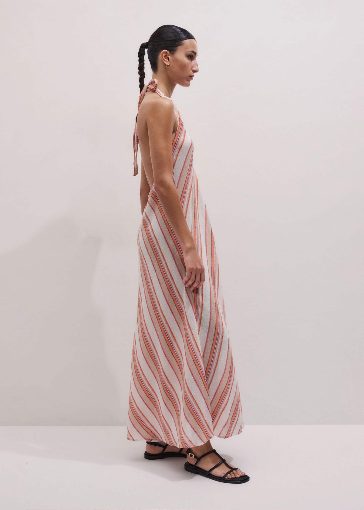 ME+EM Pink Halter Maxi Beach Dress