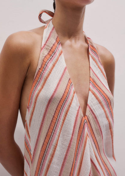 ME+EM Pink Halter Maxi Beach Dress