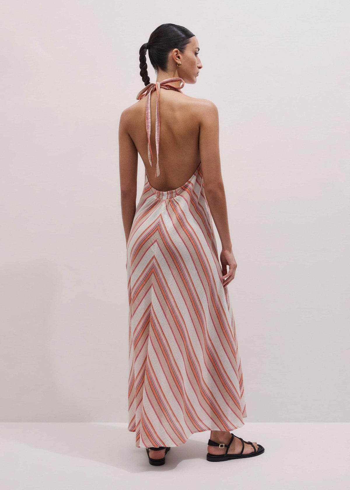 ME+EM Pink Halter Maxi Beach Dress
