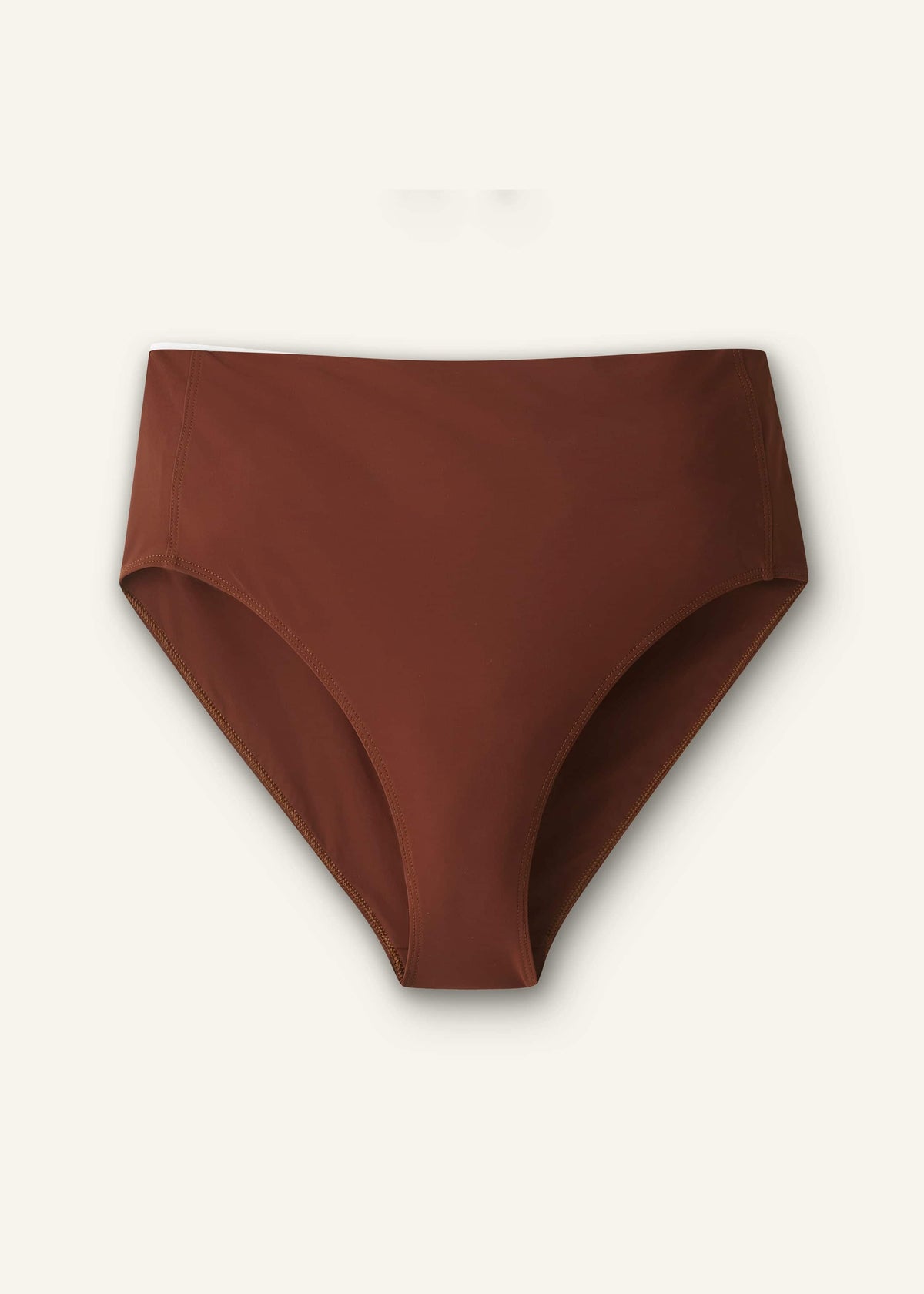 ME+EM Cinnamon Brown High-Rise Bikini Bottom