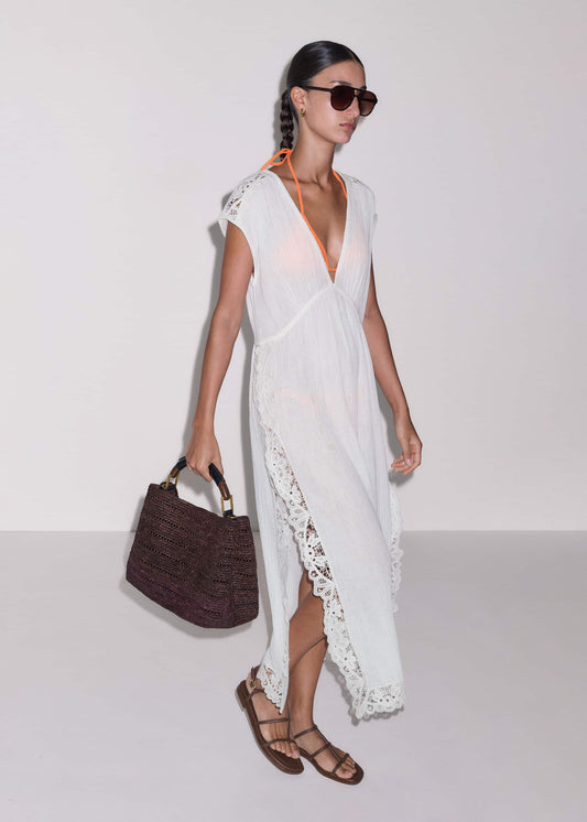 ME+EM White Maxi Beach Dress