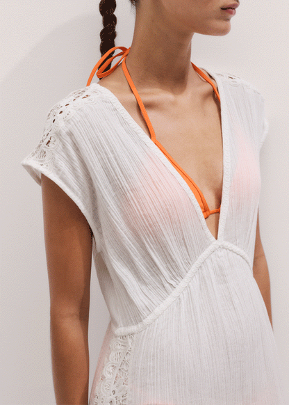 ME+EM White Maxi Beach Dress