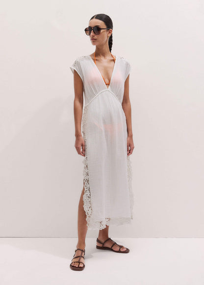 ME+EM White Maxi Beach Dress