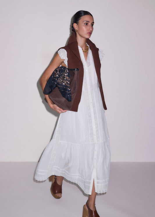 ME+EM White 2-in-1 Maxi Dress