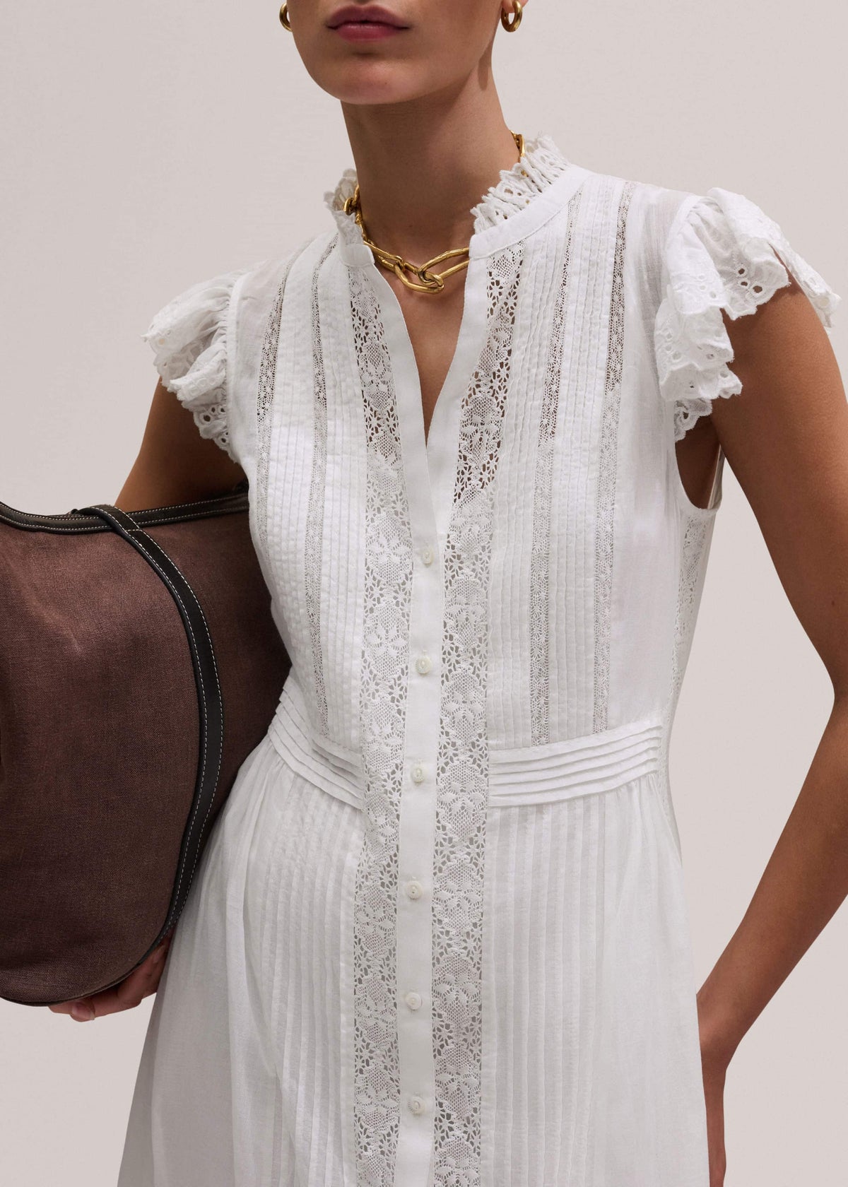 ME+EM White 2-in-1 Maxi Dress