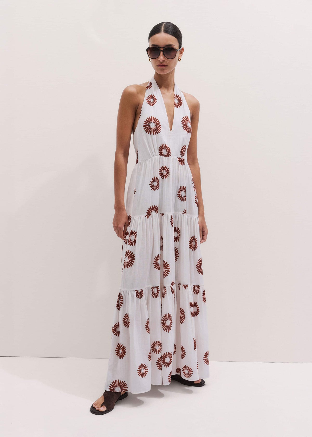 ME+EM White Full-Length Beach Dress