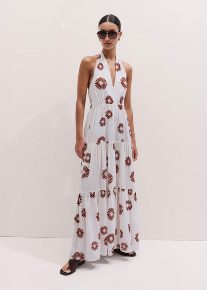 ME+EM White Full-Length Beach Dress