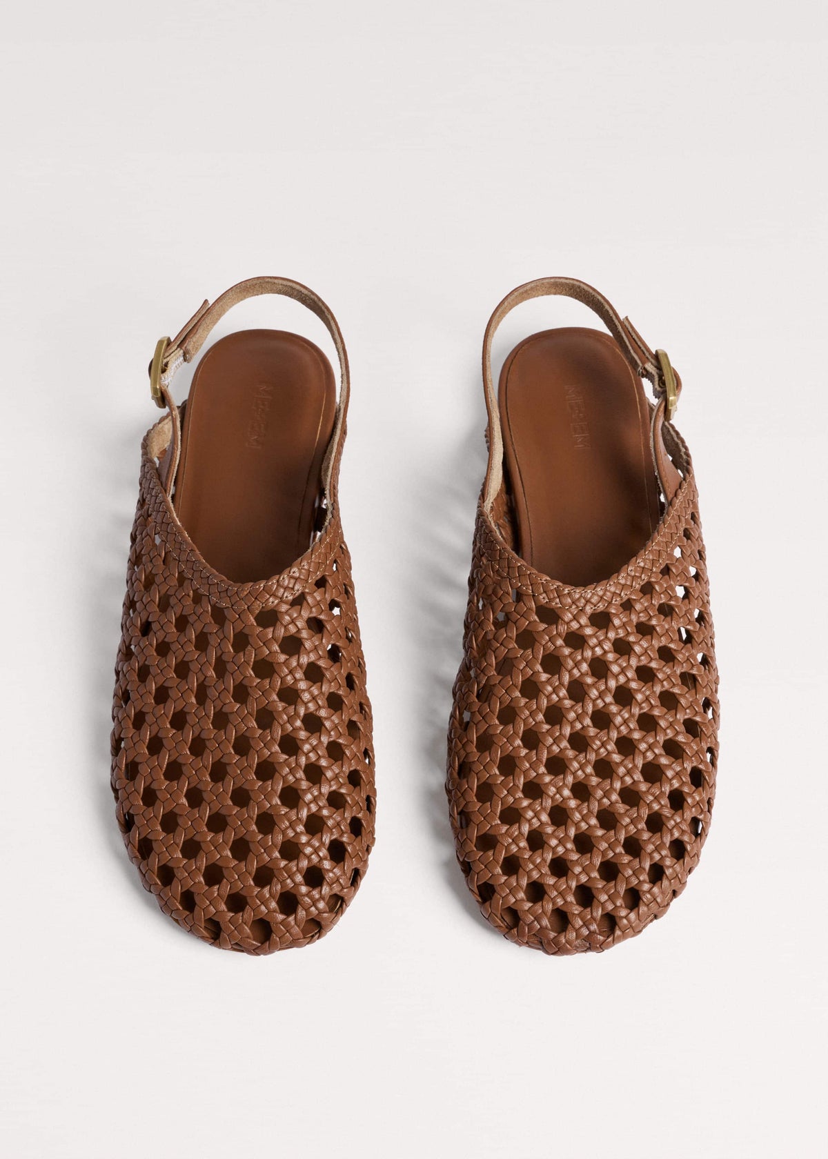 ME+EM Brown Woven Slingback Shoe