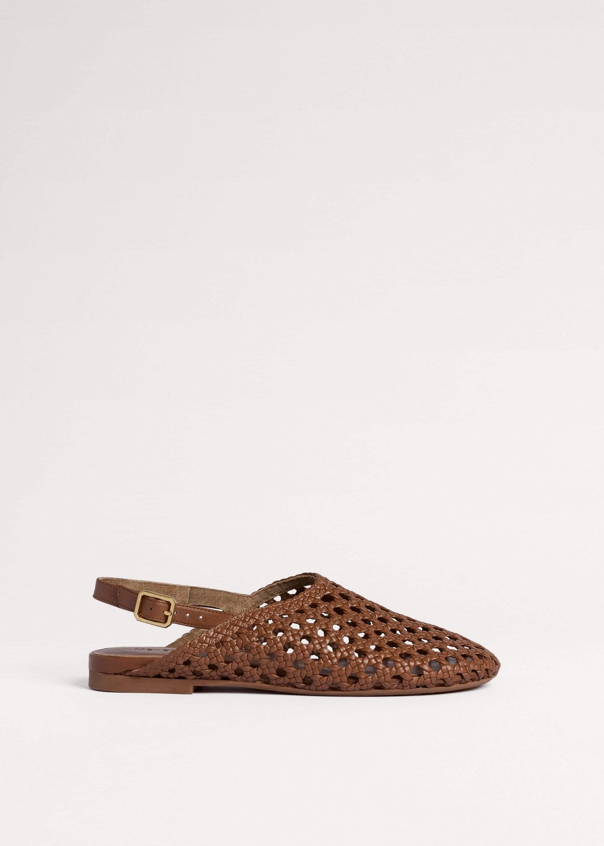 ME+EM Brown Woven Slingback Shoe