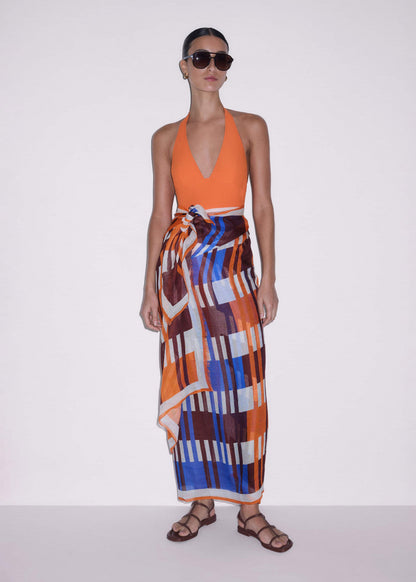 ME+EM Orange Stripe Sarong