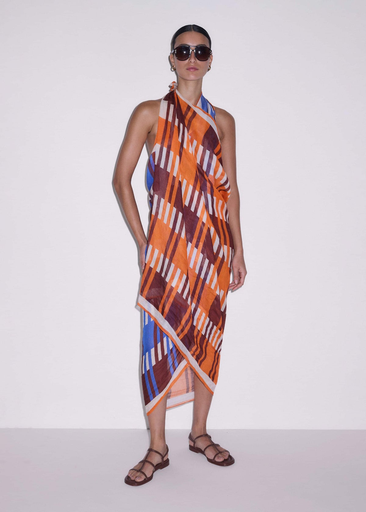 ME+EM Orange Stripe Sarong