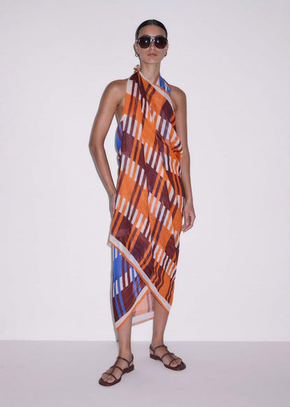 ME+EM Orange Stripe Sarong