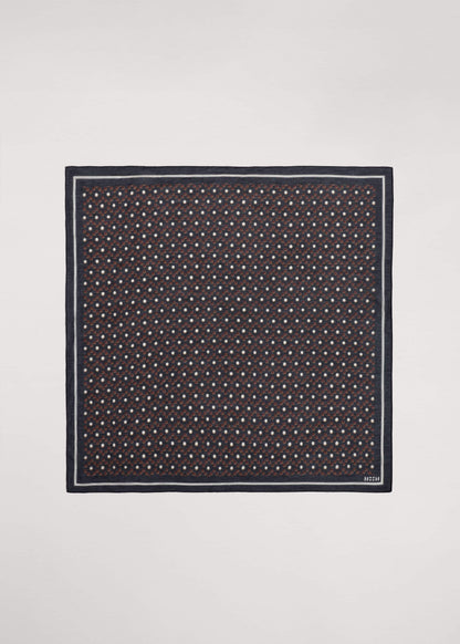 ME+EM Black Dotted Border Scarf