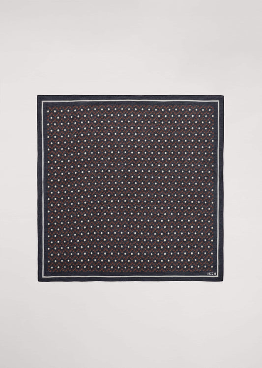 ME+EM Black Dotted Border Scarf