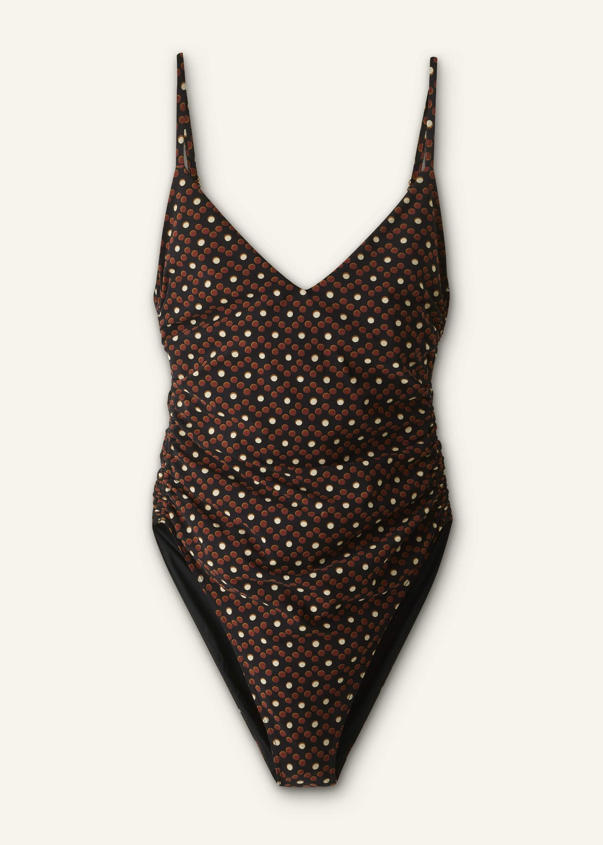 ME+EM Cinnamon Brown Ruched Swimsuit