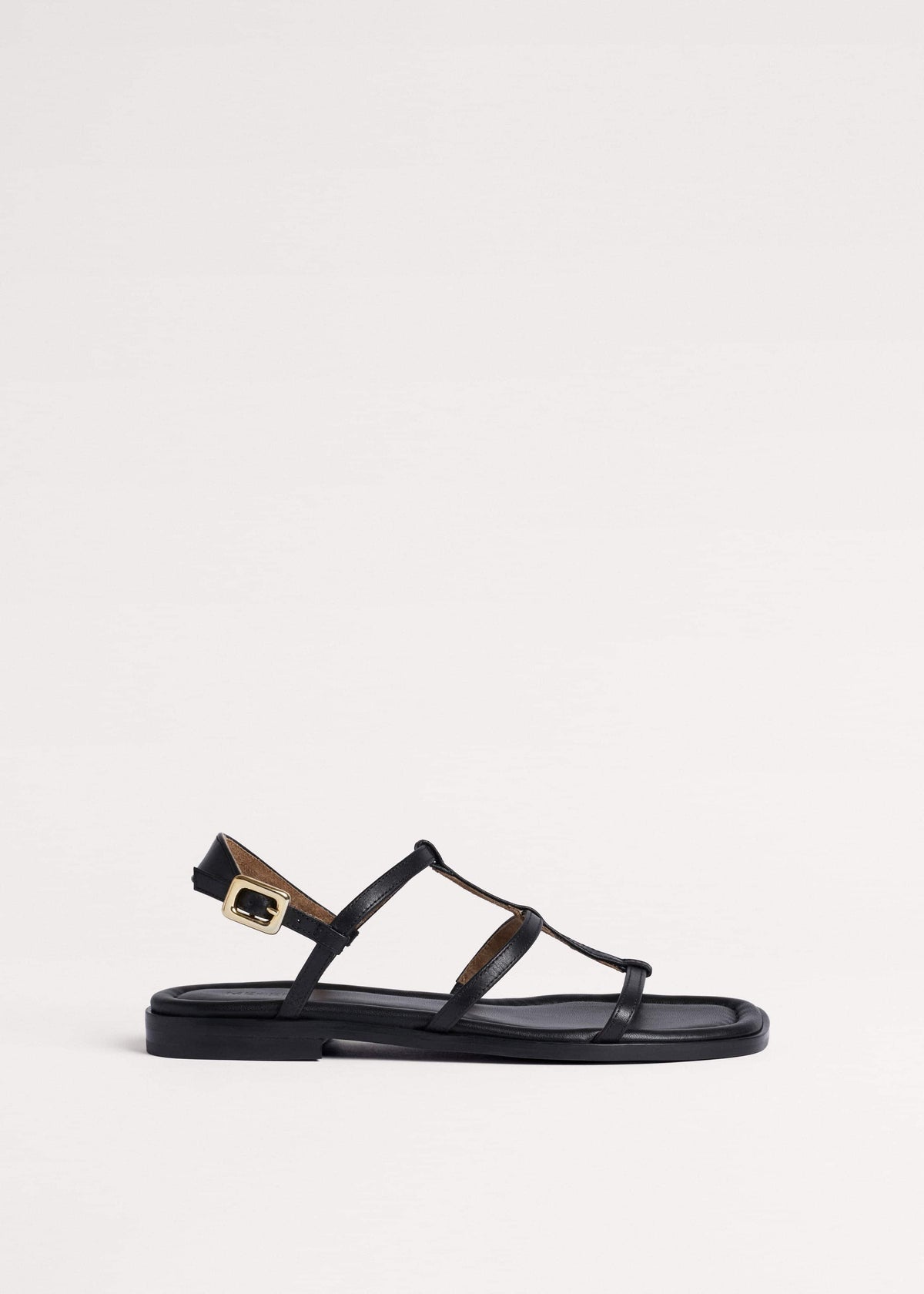 ME+EM Black Caged Flat Sandal