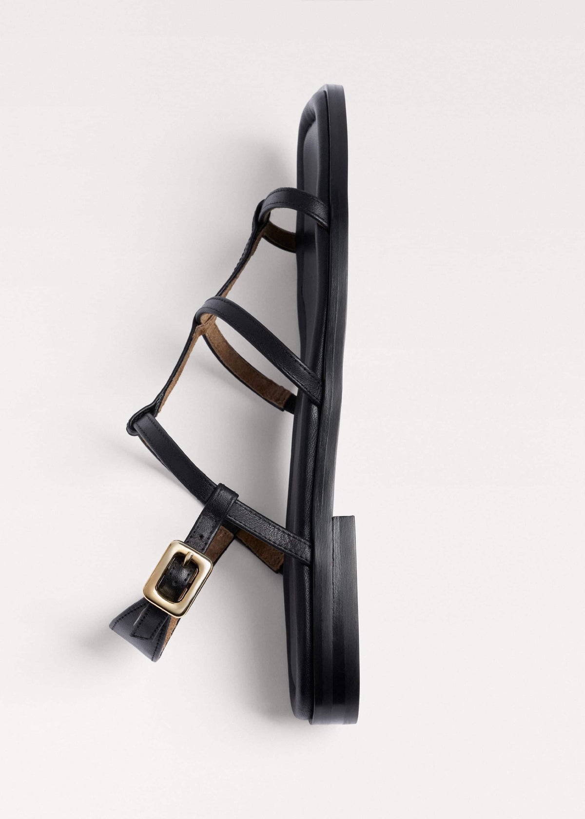 ME+EM Black Caged Flat Sandal