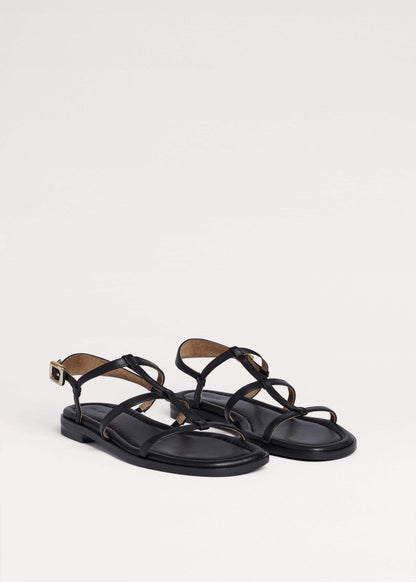 ME+EM Black Caged Flat Sandal